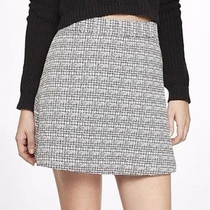 Express Tweed A line Mini Skirt